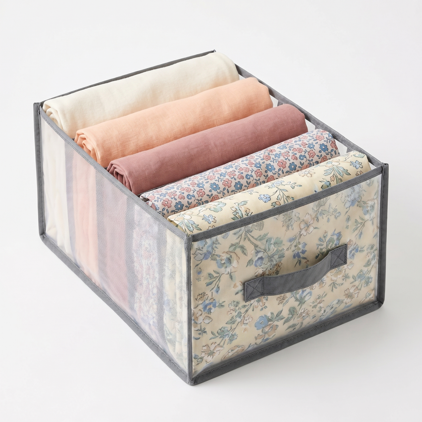 Versatile Storage Organizer | Large Capacity Mesh Compartment Box with Foldable Design