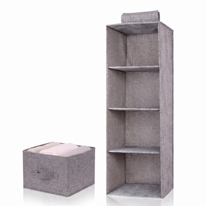 Hanging Wardrobe Shelf Organizer for Folded Clothes and Accessories