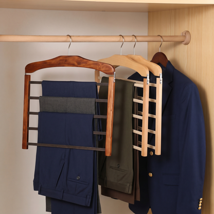 Multi-Tier Hanger with Anti-Slip Bars
