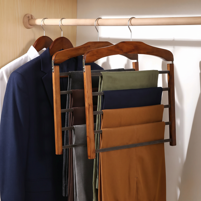 Multi-Tier Hanger with Anti-Slip Bars