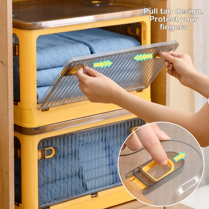 Stackable Foldable Storage Box with Wheels