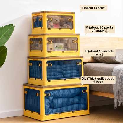 Stackable Foldable Storage Box with Wheels