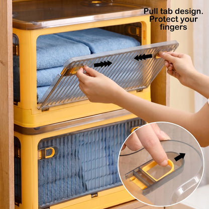 Stackable Foldable Storage Box with Wheels