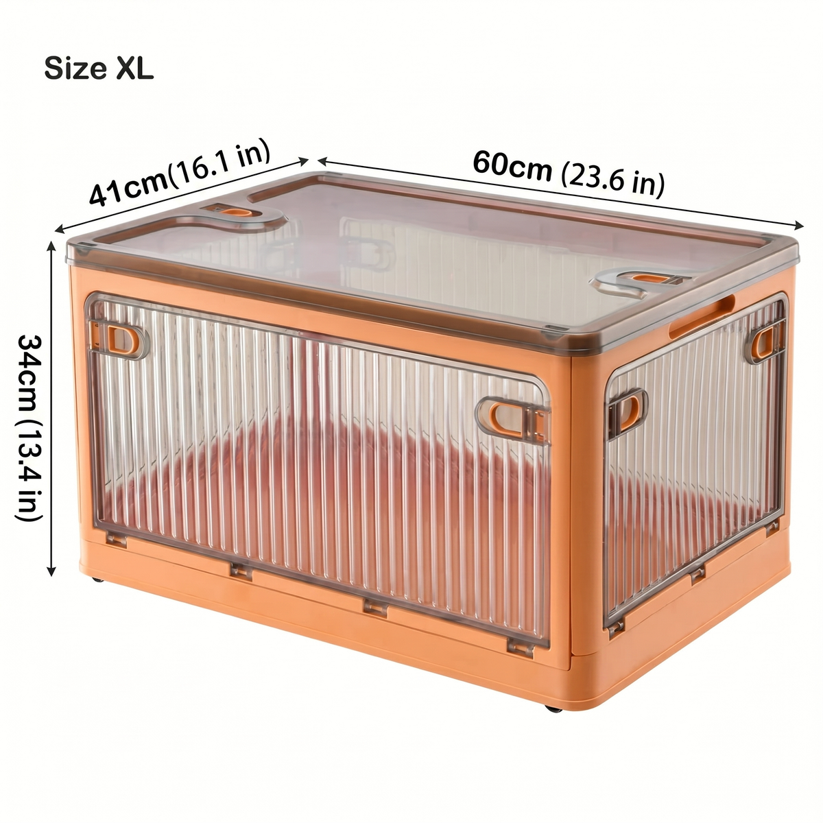 Stackable Foldable Storage Box with Wheels