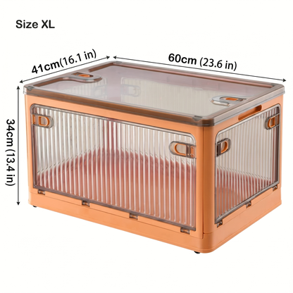 Stackable Foldable Storage Box with Wheels