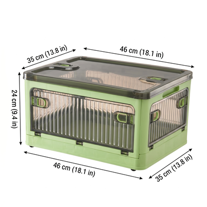 Stackable Foldable Storage Box with Wheels