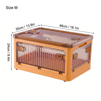 Stackable Foldable Storage Box with Wheels