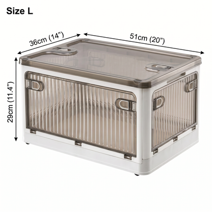 Stackable Foldable Storage Box with Wheels