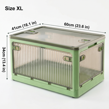 Stackable Foldable Storage Box with Wheels