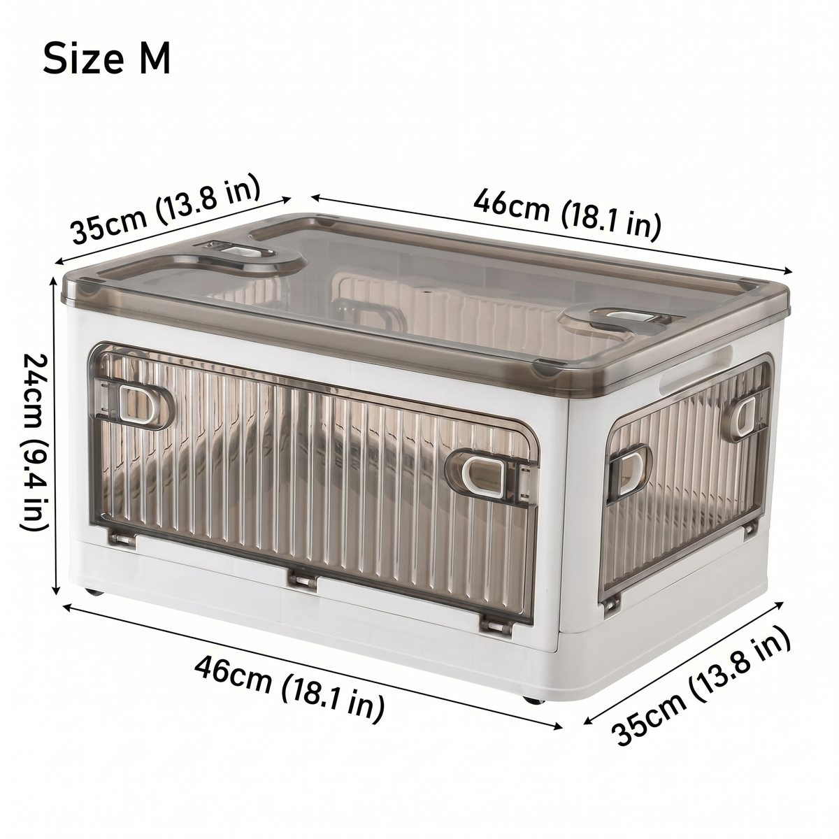 Stackable Foldable Storage Box with Wheels