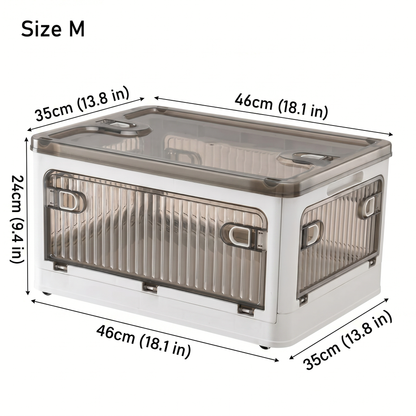 Stackable Foldable Storage Box with Wheels