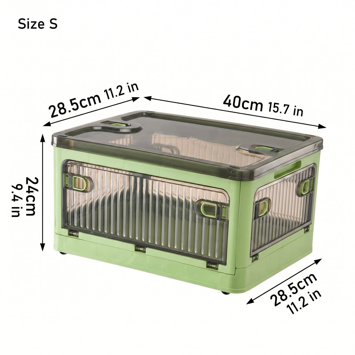 Stackable Foldable Storage Box with Wheels