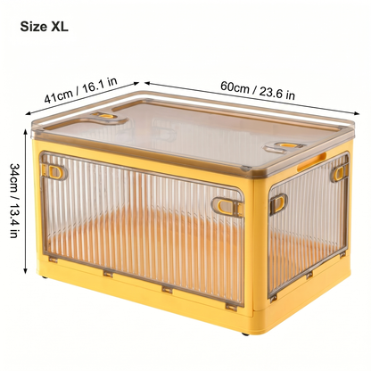 Stackable Foldable Storage Box with Wheels