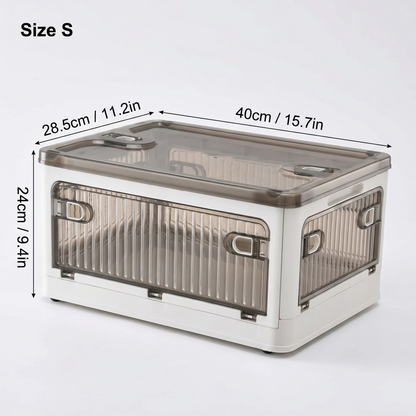 Stackable Foldable Storage Box with Wheels