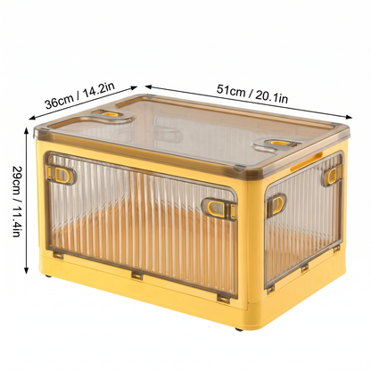 Stackable Foldable Storage Box with Wheels