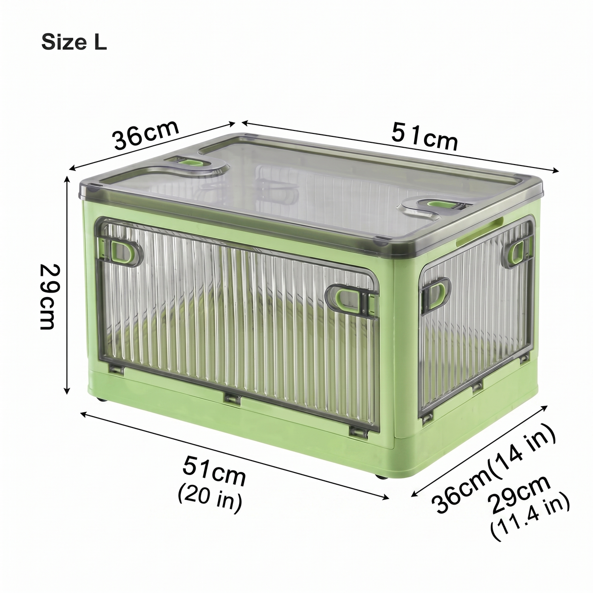 Stackable Foldable Storage Box with Wheels