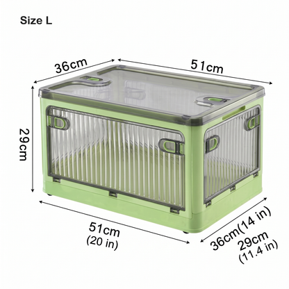 Stackable Foldable Storage Box with Wheels