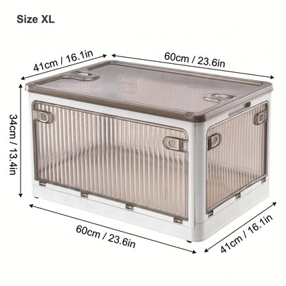 Stackable Foldable Storage Box with Wheels
