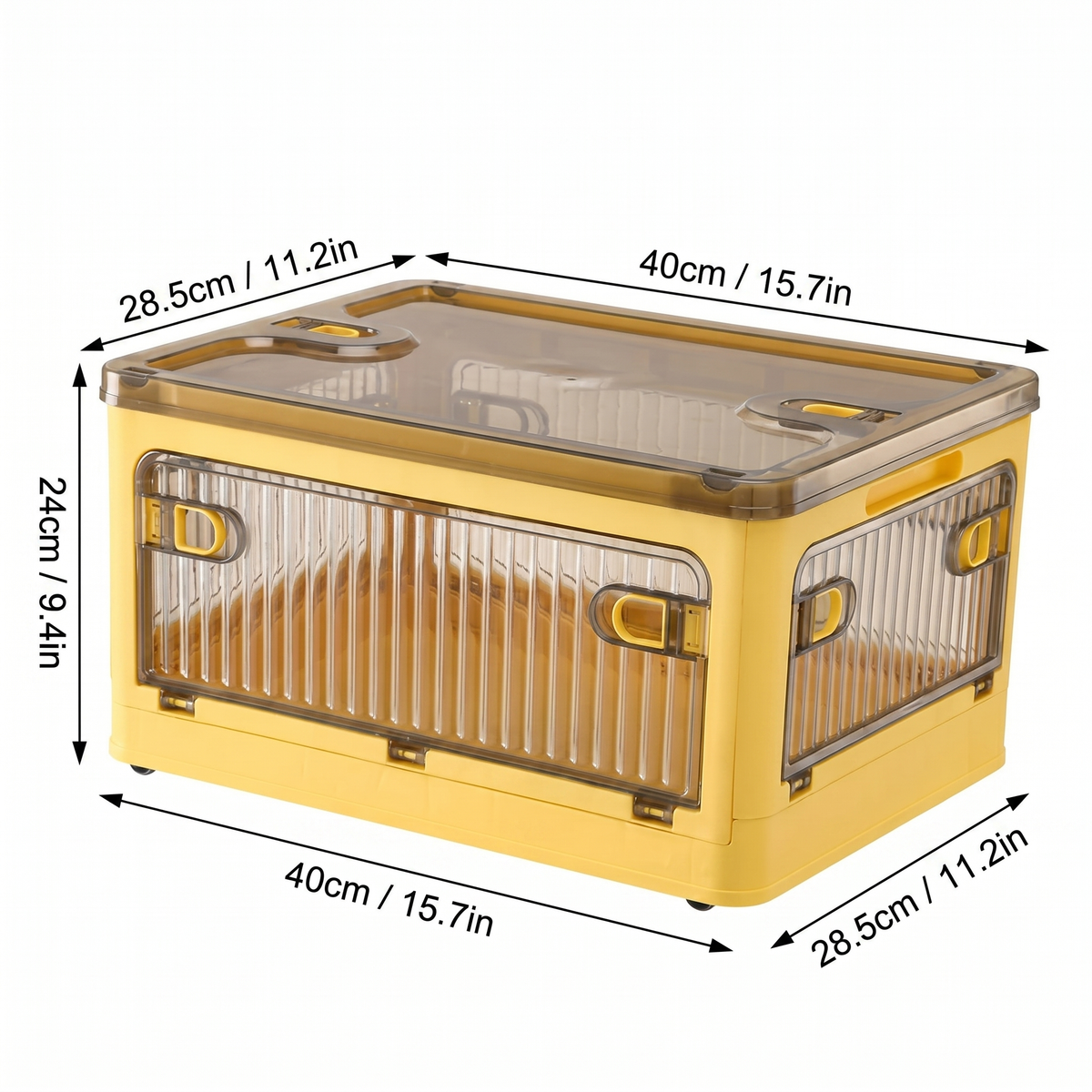 Stackable Foldable Storage Box with Wheels