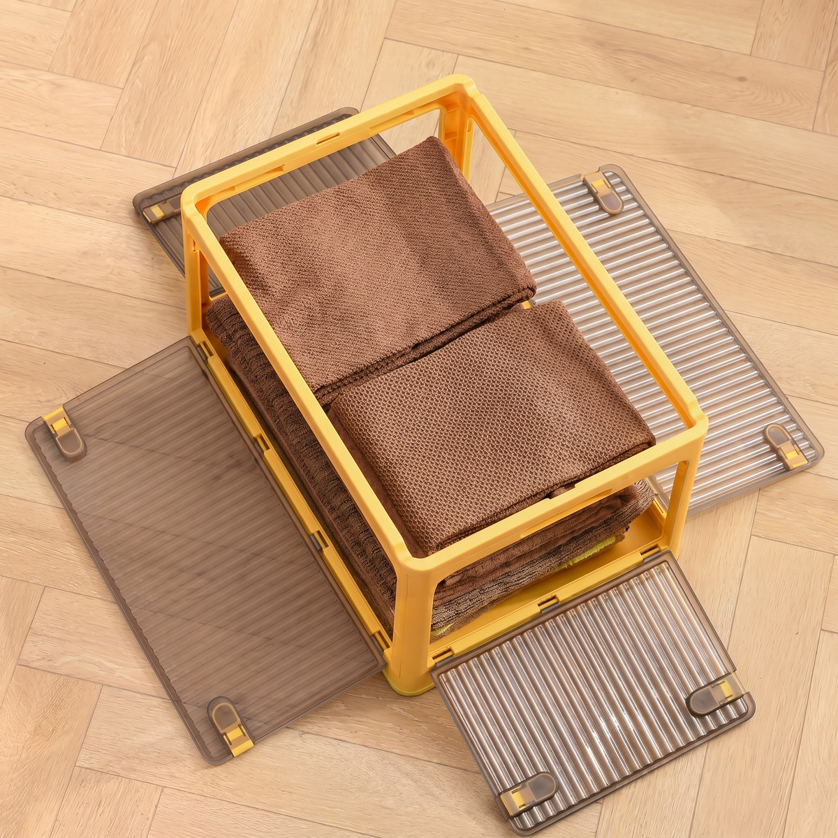 Stackable Foldable Storage Box with Wheels