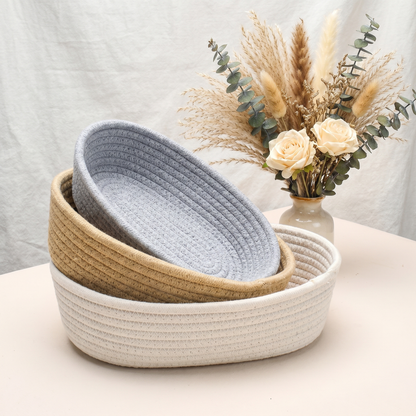 Nordic Collection | Cotton Rope Storage Basket with Durable Design