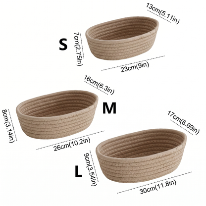 Nordic Collection | Cotton Rope Storage Basket with Durable Design