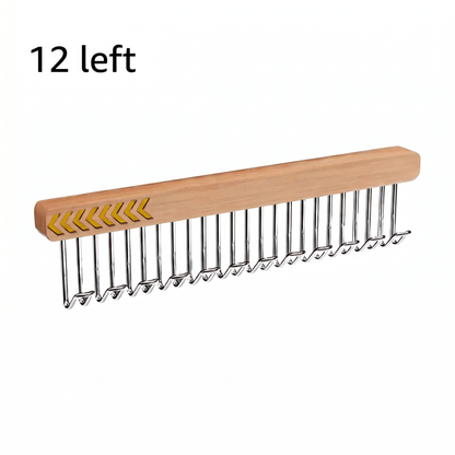 Wooden Wall-Mounted Clothes Hanger with Fold-Away Hooks