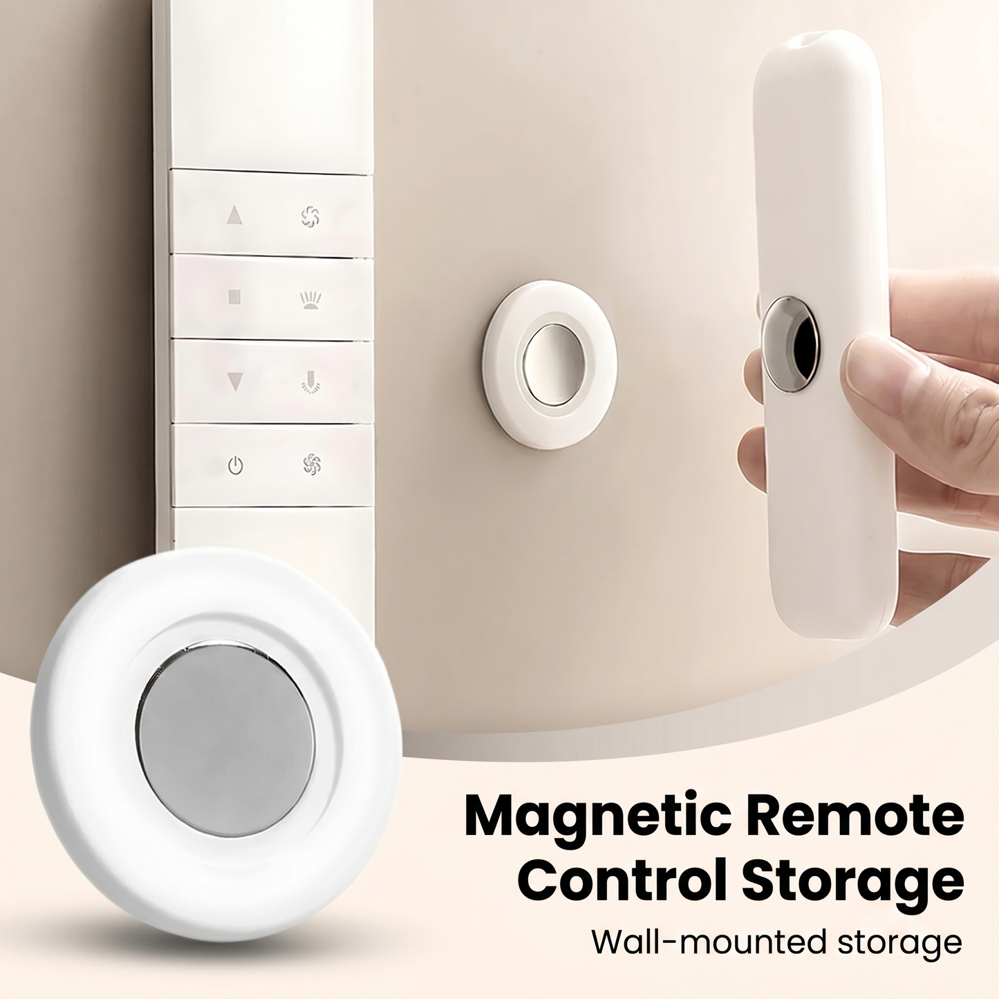 Magnetic Remote Control Holder with Adhesive Wall Mount