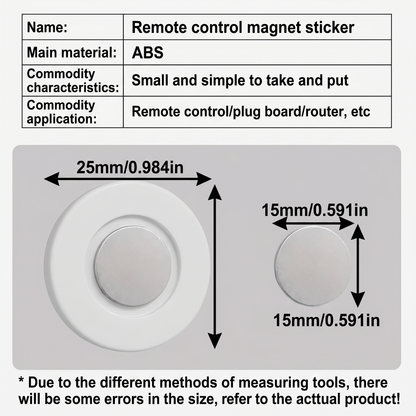 Magnetic Remote Control Holder with Adhesive Wall Mount