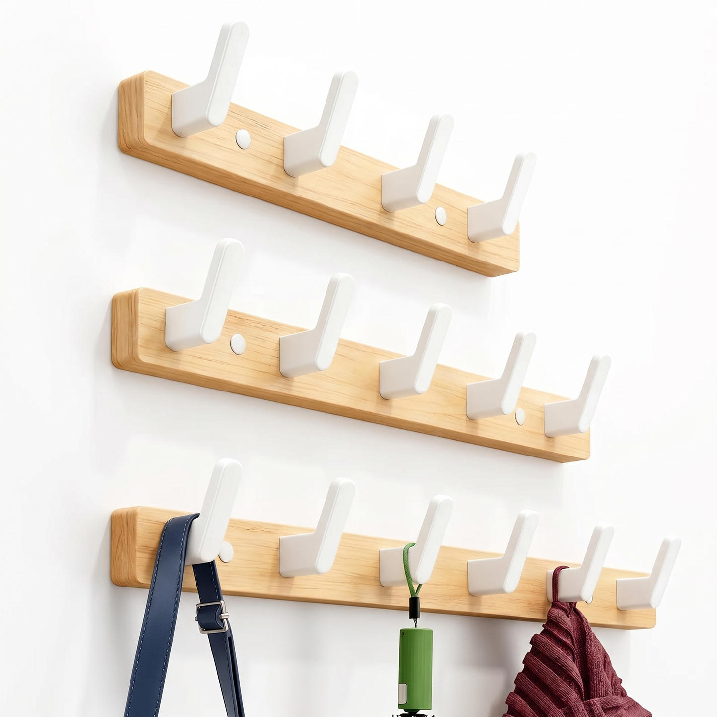 Rustic Wall-Mounted Coat Hooks for Entryway and Home Storage
