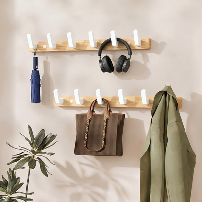 Rustic Wall-Mounted Coat Hooks for Entryway and Home Storage