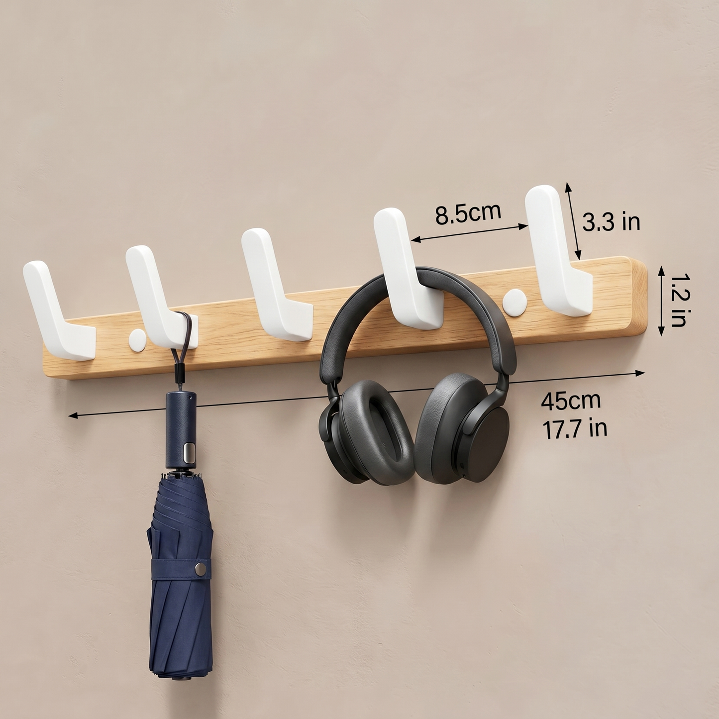 Rustic Wall-Mounted Coat Hooks for Entryway and Home Storage