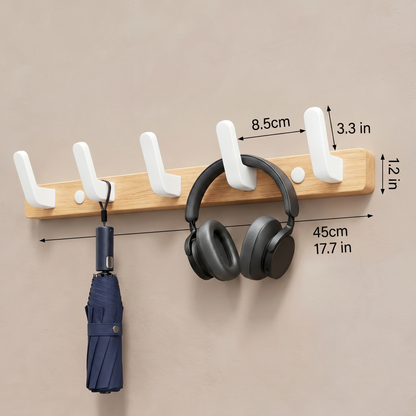 Rustic Wall-Mounted Coat Hooks for Entryway and Home Storage