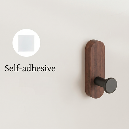 Self-Adhesive Wooden Wall Hooks for Towels, Keys and Accessories