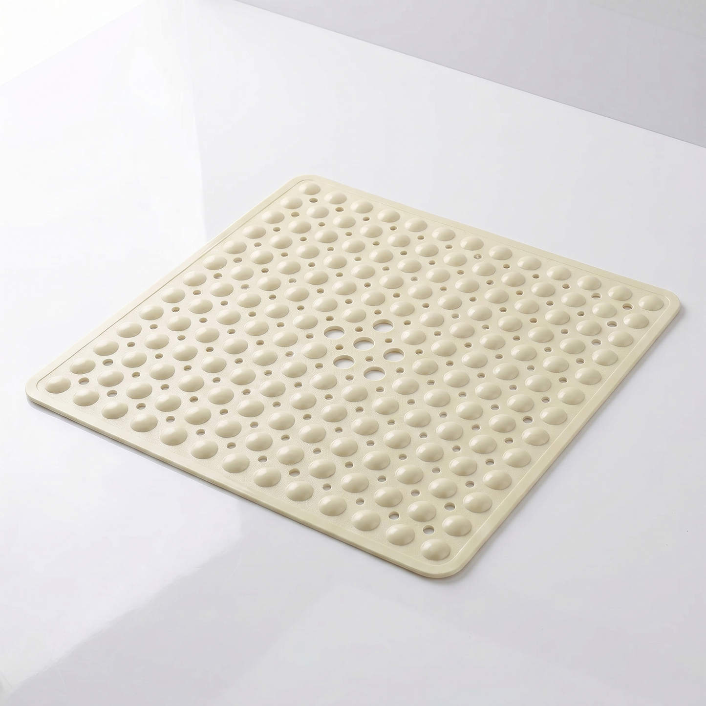 Secure Step Non-Slip Shower Mat with Suction Cups and Drainage Holes