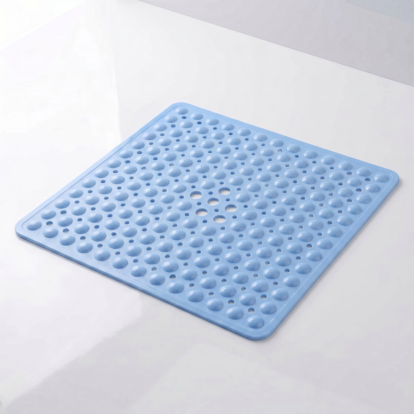 Secure Step Non-Slip Shower Mat with Suction Cups and Drainage Holes