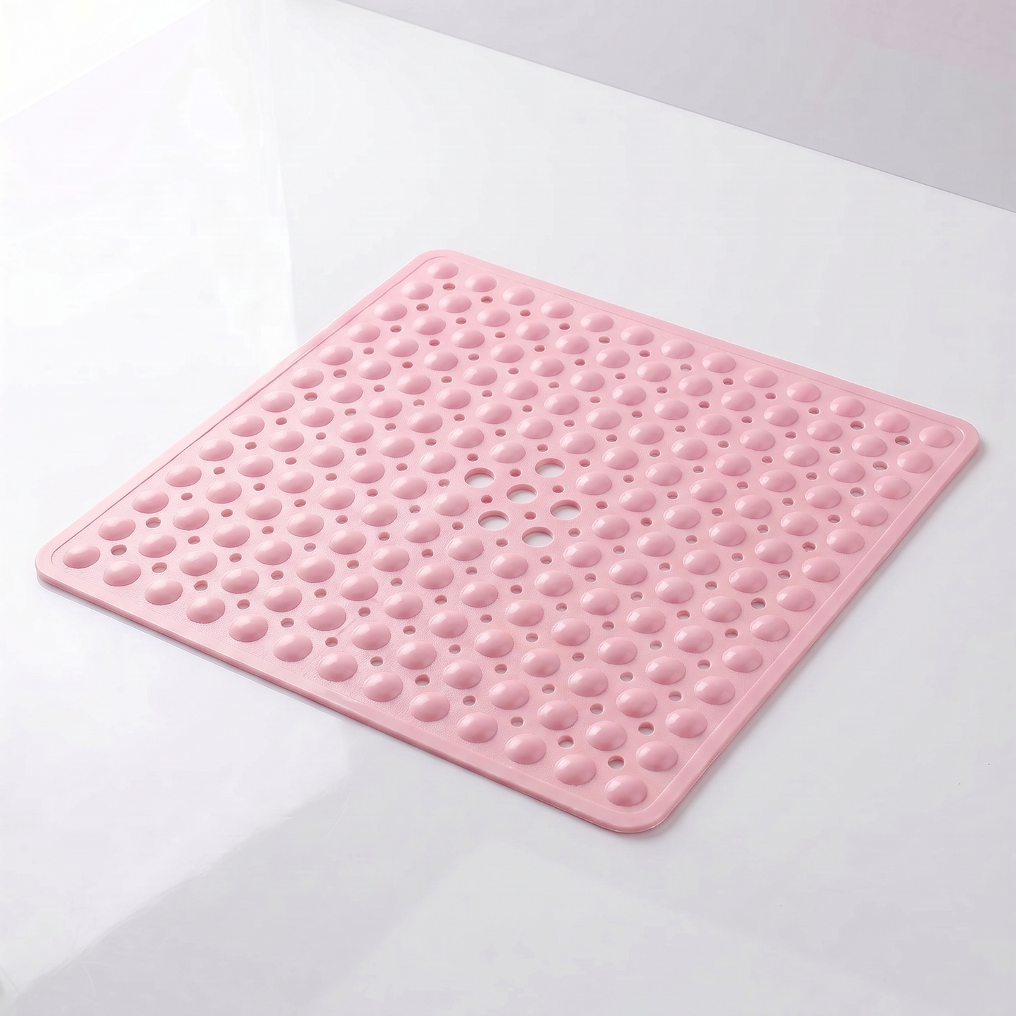 Secure Step Non-Slip Shower Mat with Suction Cups and Drainage Holes