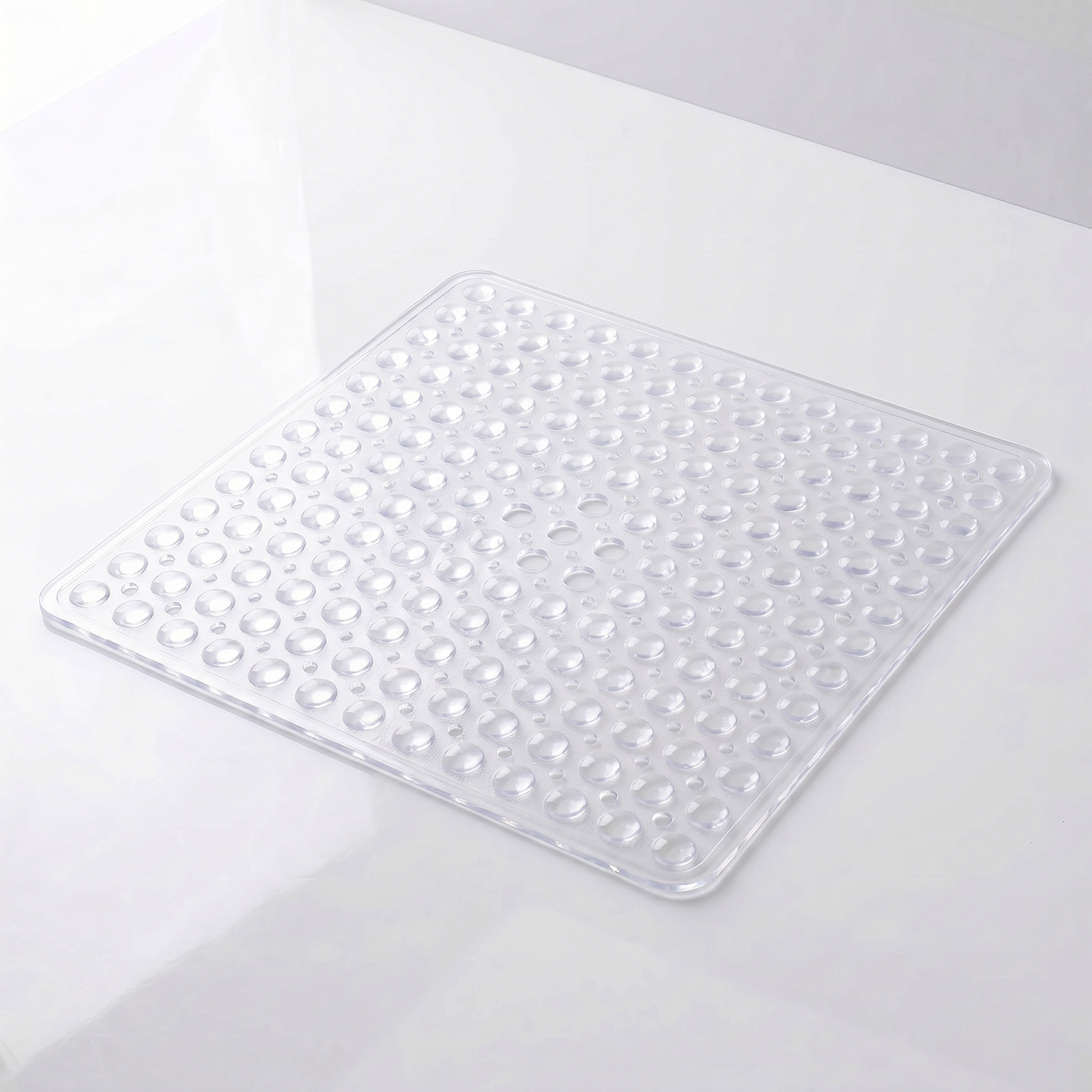 Secure Step Non-Slip Shower Mat with Suction Cups and Drainage Holes