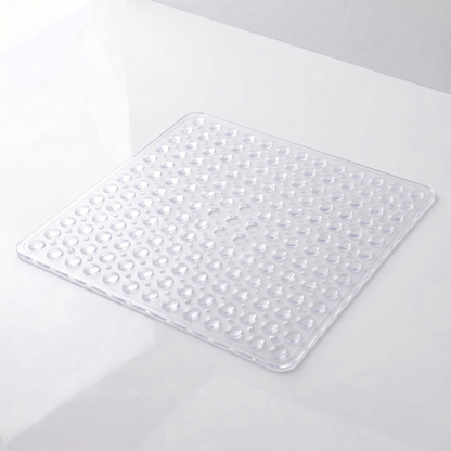 Secure Step Non-Slip Shower Mat with Suction Cups and Drainage Holes