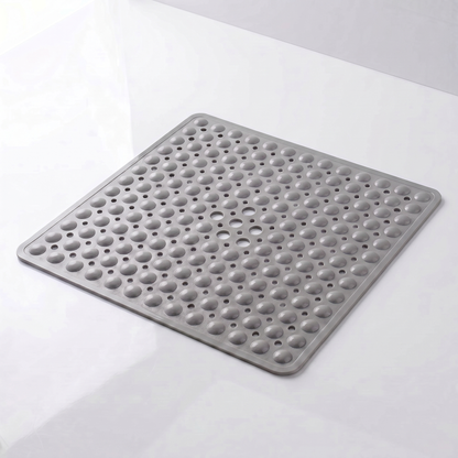 Secure Step Non-Slip Shower Mat with Suction Cups and Drainage Holes