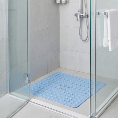 Secure Step Non-Slip Shower Mat with Suction Cups and Drainage Holes