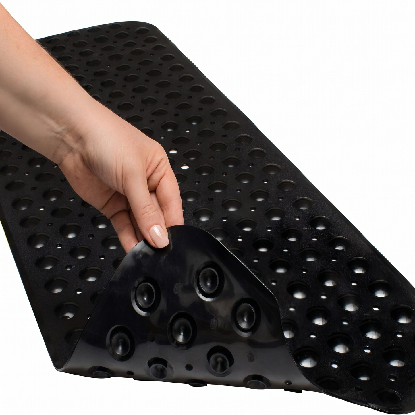 SafeGrip Non-Slip Shower Mat with Built-In Foot Scrubber