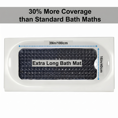 SafeGrip Non-Slip Shower Mat with Built-In Foot Scrubber