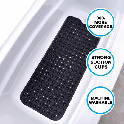 SafeGrip Non-Slip Shower Mat with Built-In Foot Scrubber