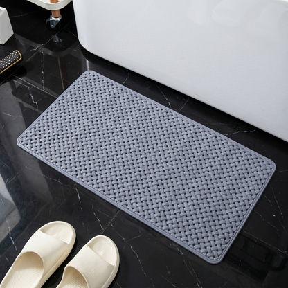GripMaster Long Non-Slip Bathtub Mat with Suction Cup Base