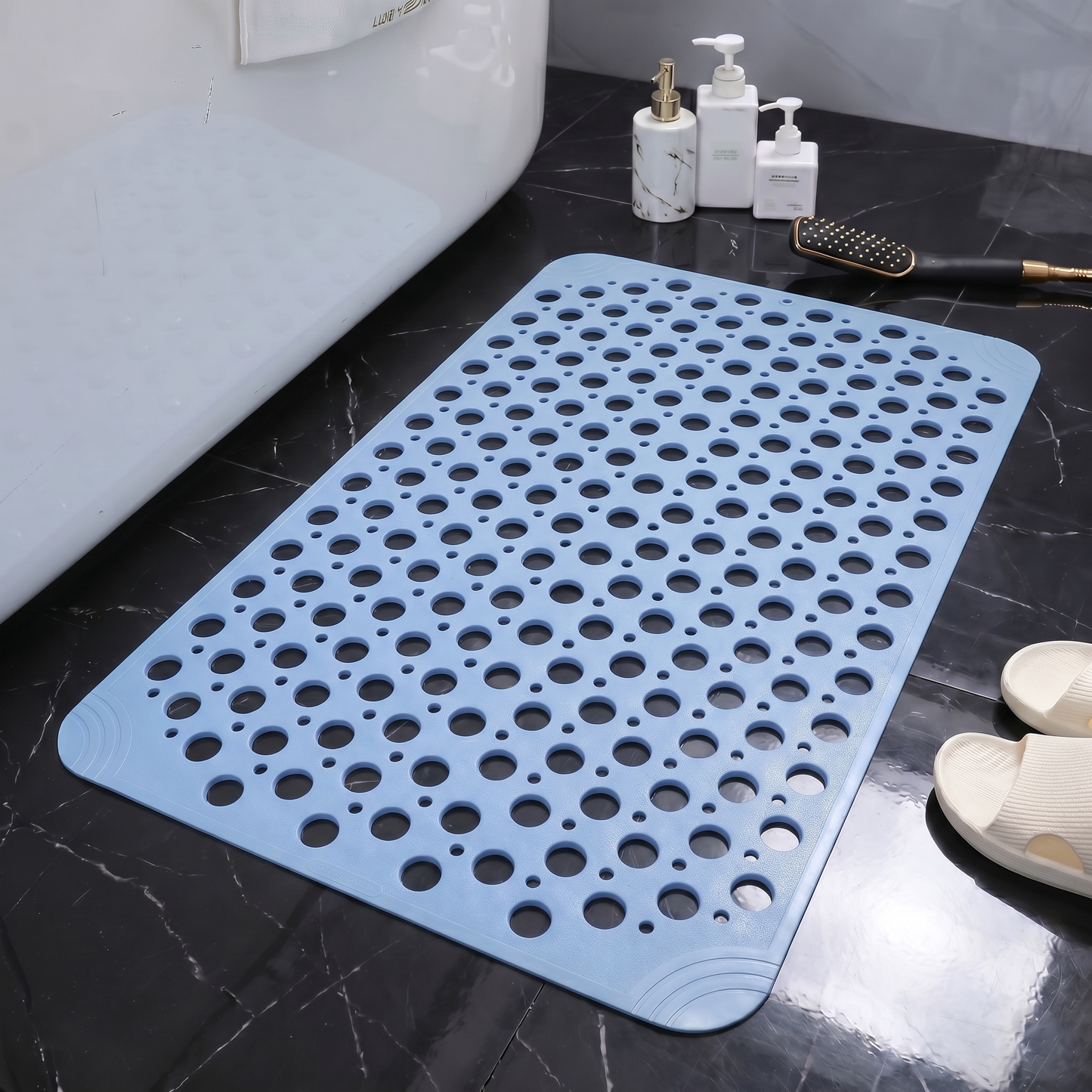 Secure Shower Mat | Non-Slip Bath Mat with Antibacterial Protection