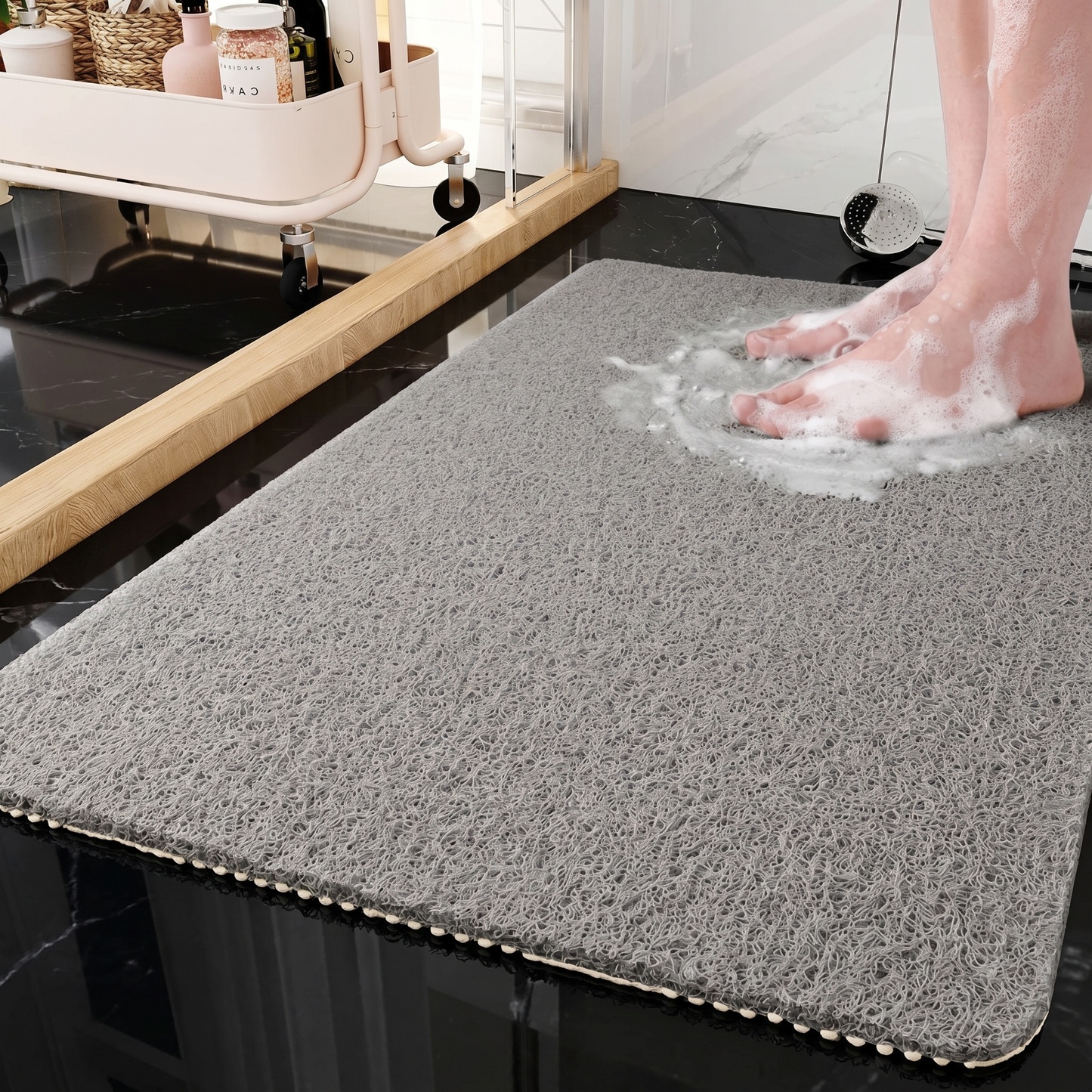 Soft Non-Slip Shower Mat with Microban Technology