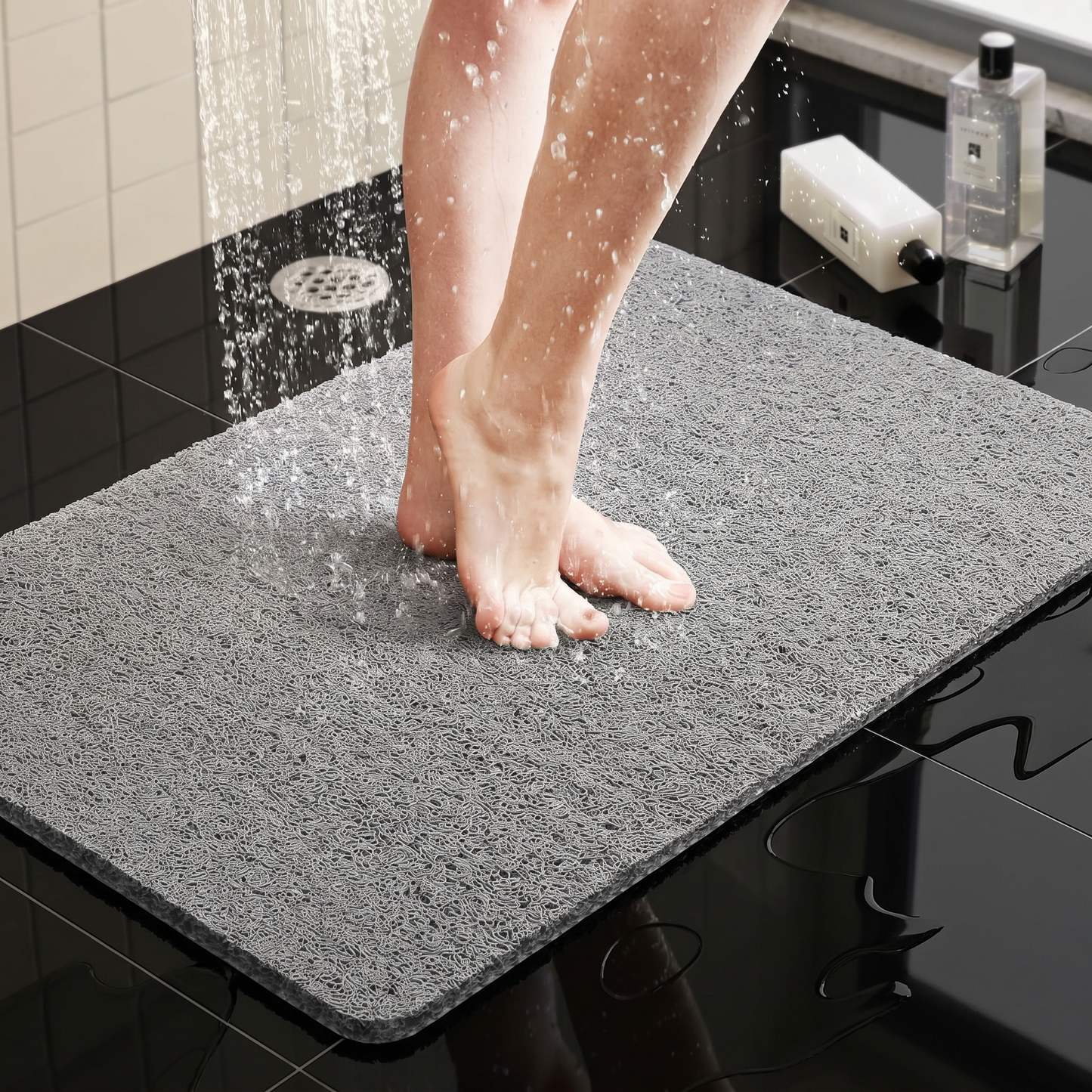 Soft Non-Slip Shower Mat with Microban Technology